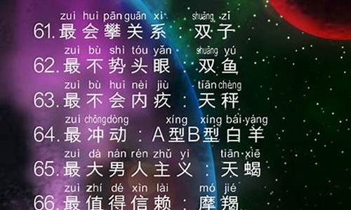 12星座各种排名大全-十二星座各种排名大全